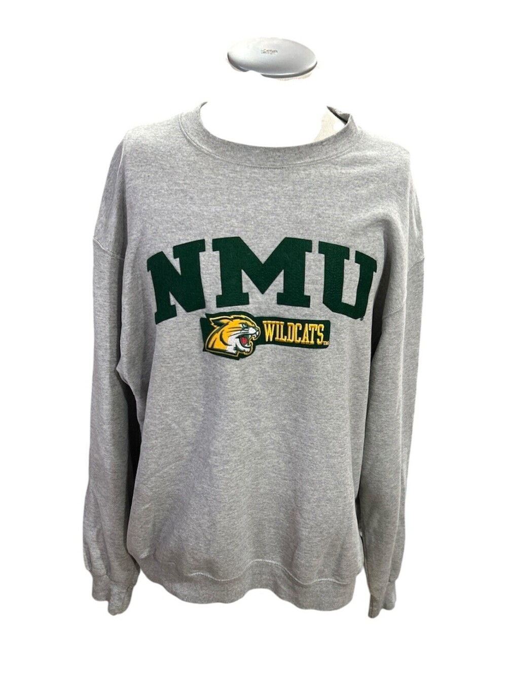 Champion Wildcats Sweater Mens XL Gray Northern Michigan Crew Neck Sweatshirt